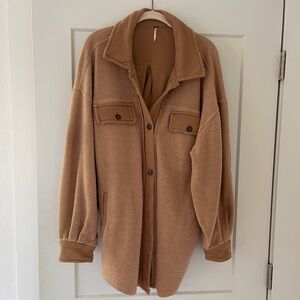 Fleece Oversized Shirt | Free People | Medium